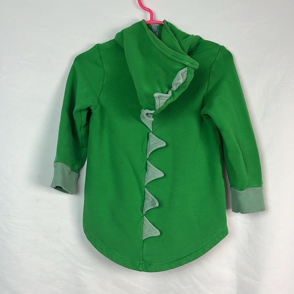 Kickee Pants green Dino spiked zipper hooded sweatshirt 4T - Picture 4 of 6